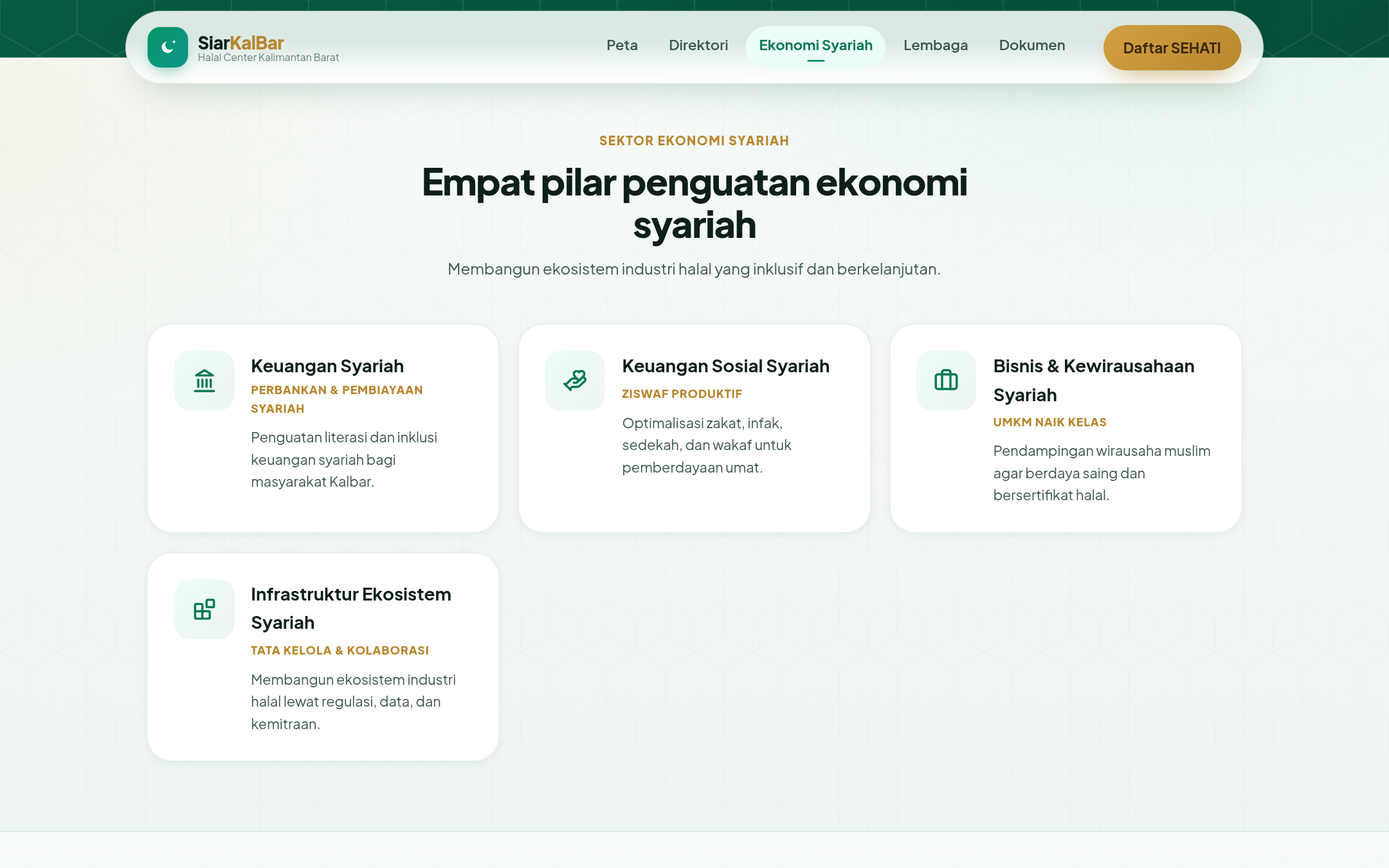 SiarKalBar - Portal Data Ekonomi Syariah Kalimantan Barat