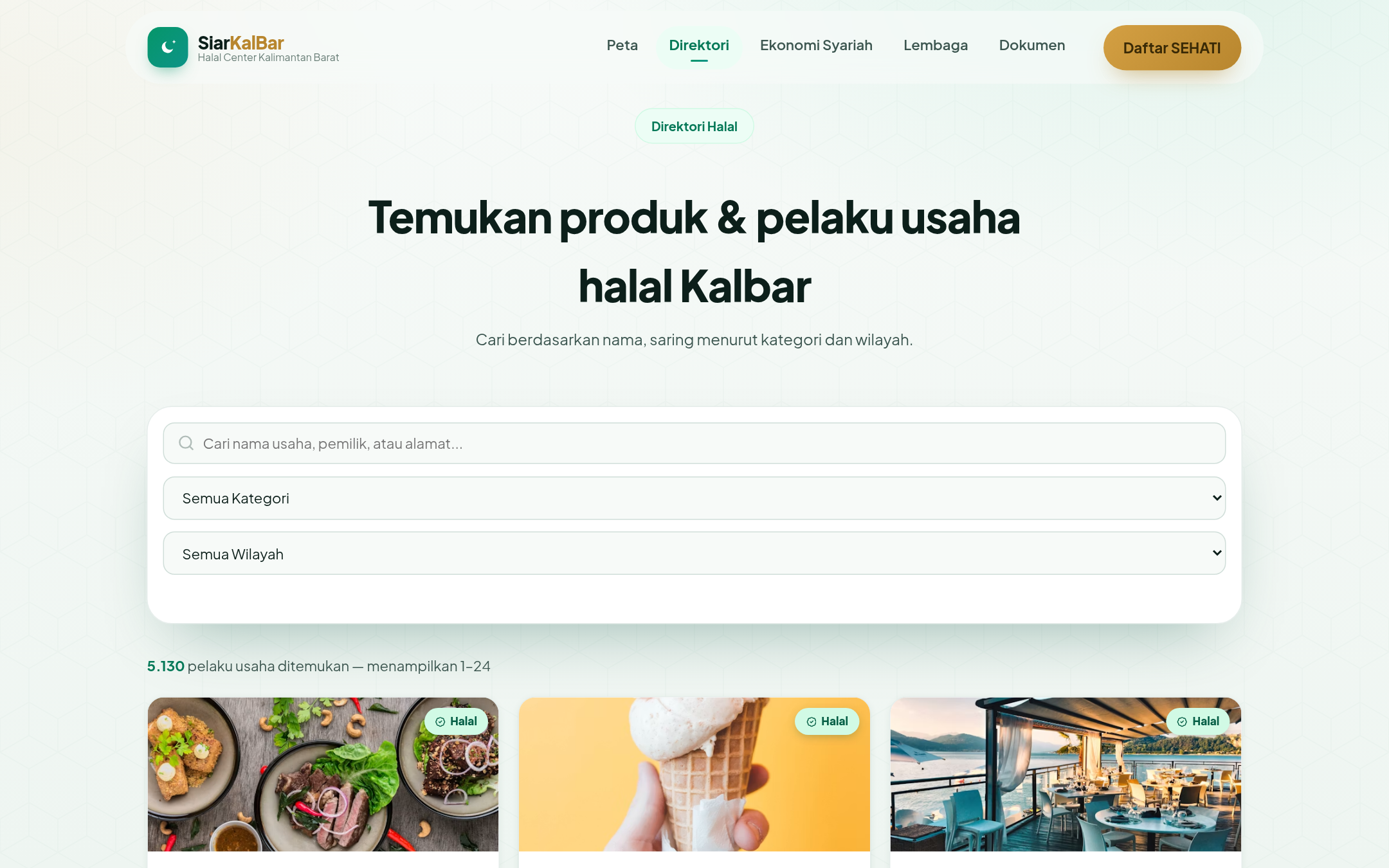 SiarKalBar - Portal Data Ekonomi Syariah Kalimantan Barat